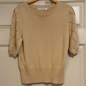 Women's Beige Knitted Top